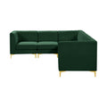 Allegra 116.5" Green Velvet Upholstered 6pc. Modular Sectional - Sec6A