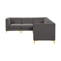 Allegra 116.5" Grey Velvet Upholstered 6pc. Modular Sectional - Sec6A