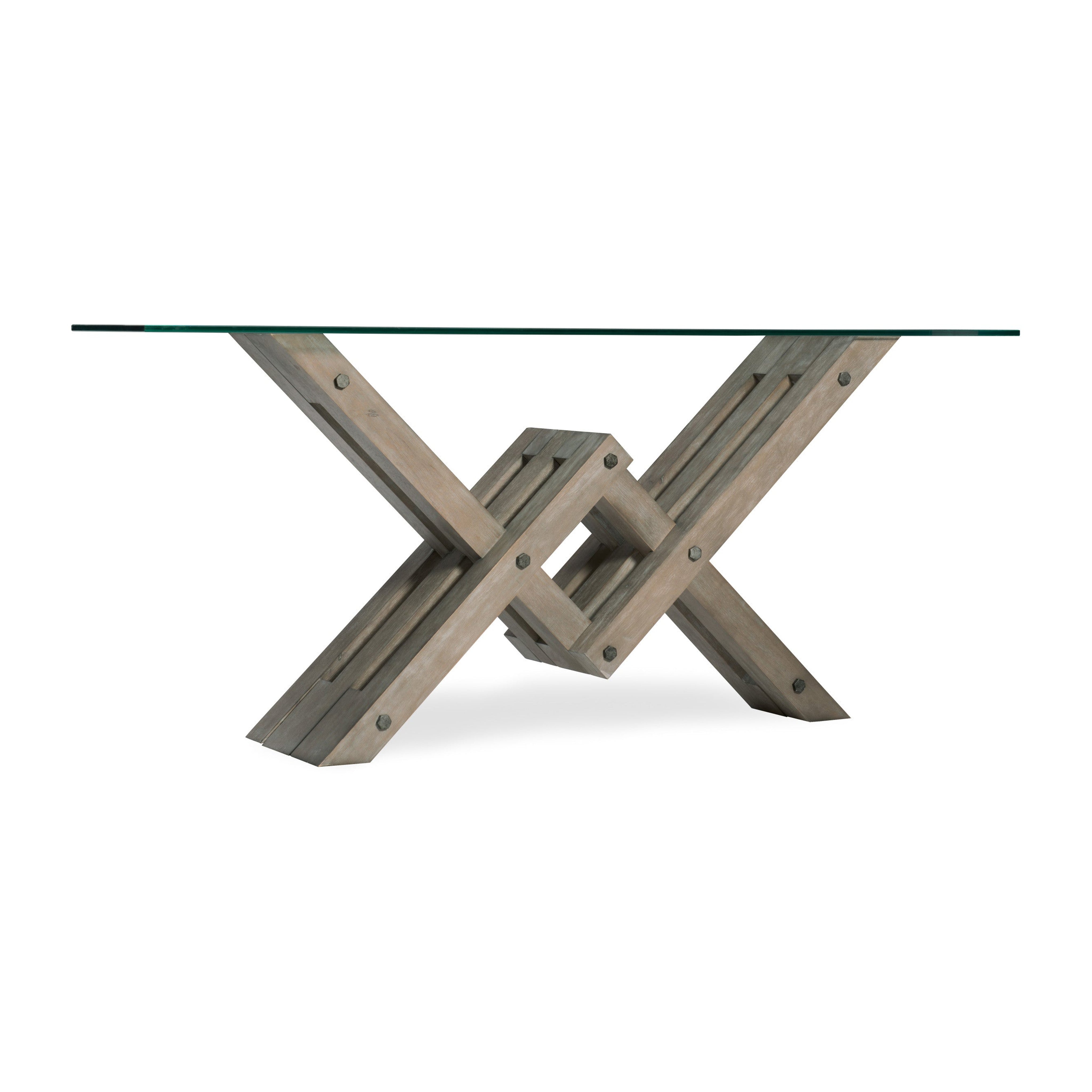 Affinity Glass Top Accent Console