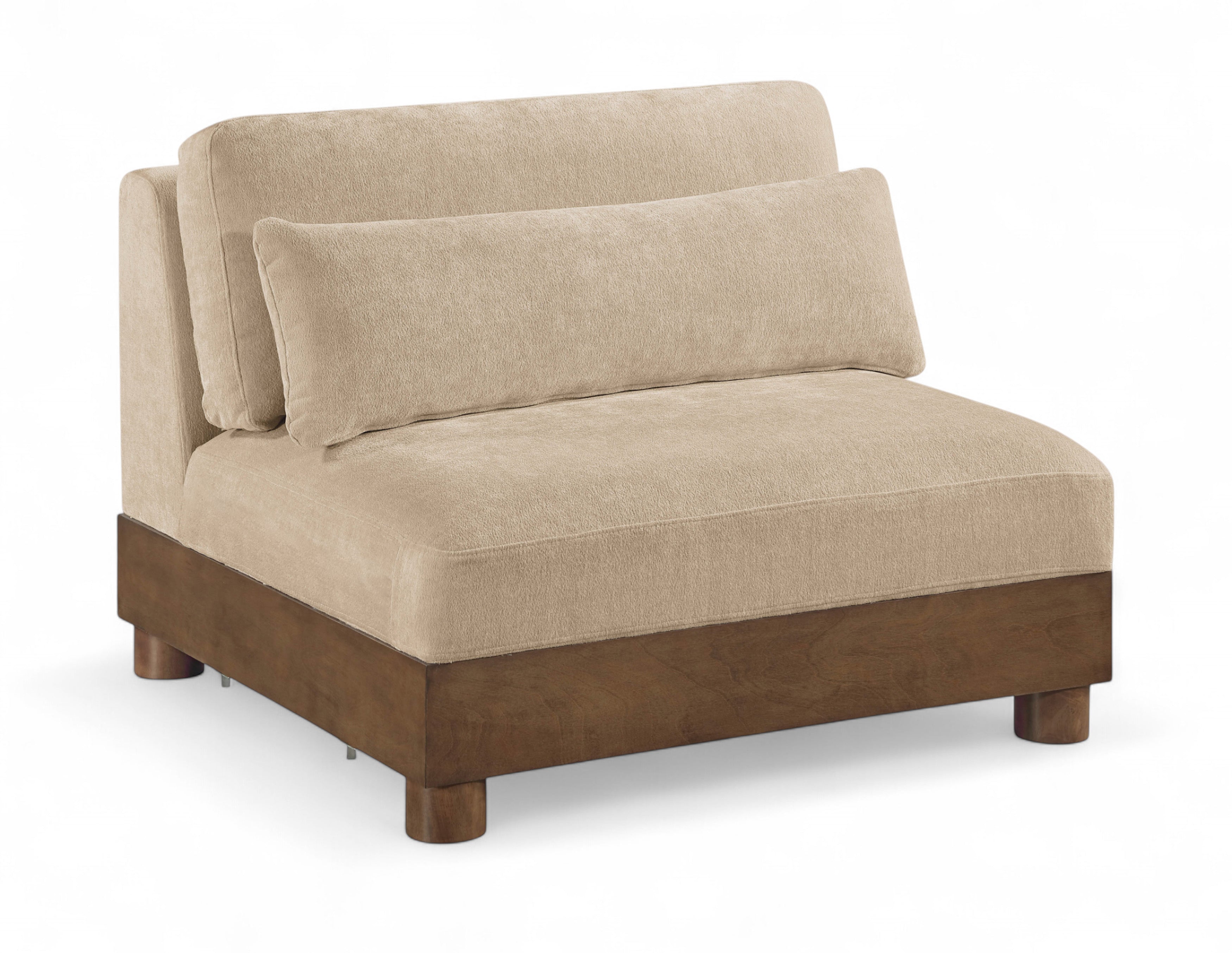 Tobin Chenille Fabric Upholstered Modular Armless Chair