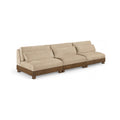Tobin 120" Beige Chenille Fabric Upholstered 3pc. Modular Sofa - S3B