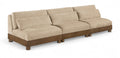Tobin 120" Beige Chenille Fabric Upholstered 3pc. Modular Sofa - S3B