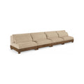 Tobin 160" Beige Chenille Fabric Upholstered 4pc. Modular Sofa - S4B