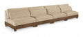 Tobin 160" Beige Chenille Fabric Upholstered 4pc. Modular Sofa - S4B