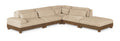 Tobin 120" Beige Chenille Fabric Upholstered 5pc. Modular Sectional - Sec5A
