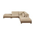 Tobin 120" Beige Chenille Fabric Upholstered 5pc. Modular Sectional - Sec5C