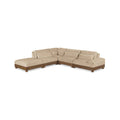 Tobin 127.75" Beige Chenille Fabric Upholstered 5pc. Modular Sectional - Sec5D