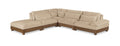 Tobin 127.75" Beige Chenille Fabric Upholstered 5pc. Modular Sectional - Sec5D