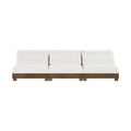 Tobin 120" Cream Chenille Fabric Upholstered 3pc. Modular Sofa - S3B