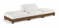 Tobin 120" Cream Chenille Fabric Upholstered 3pc. Modular Sofa - S3C