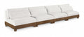 Tobin 160" Cream Chenille Fabric Upholstered 4pc. Modular Sofa - S4B