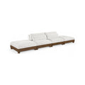 Tobin 160" Cream Chenille Fabric Upholstered 4pc. Modular Sofa - S4C
