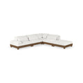 Tobin 120" Cream Chenille Fabric Upholstered 5pc. Modular Sectional - Sec5A