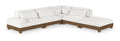 Tobin 120" Cream Chenille Fabric Upholstered 5pc. Modular Sectional - Sec5A