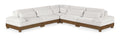 Tobin 127.75" Cream Chenille Fabric Upholstered 5pc. Modular Sectional - Sec5B