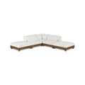 Tobin 120" Cream Chenille Fabric Upholstered 5pc. Modular Sectional - Sec5C