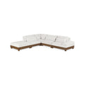 Tobin 127.75" Cream Chenille Fabric Upholstered 5pc. Modular Sectional - Sec5D