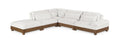Tobin 127.75" Cream Chenille Fabric Upholstered 5pc. Modular Sectional - Sec5D