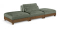 Tobin 120" Green Chenille Fabric Upholstered 3pc. Modular Sofa - S3C