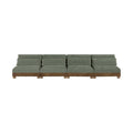 Tobin 160" Green Chenille Fabric Upholstered 4pc. Modular Sofa - S4B