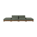 Tobin 160" Green Chenille Fabric Upholstered 4pc. Modular Sofa - S4C