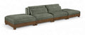 Tobin 160" Green Chenille Fabric Upholstered 4pc. Modular Sofa - S4C