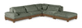 Tobin 120" Green Chenille Fabric Upholstered 5pc. Modular Sectional - Sec5A