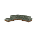Tobin 127.75" Green Chenille Fabric Upholstered 5pc. Modular Sectional - Sec5D