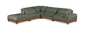Tobin 127.75" Green Chenille Fabric Upholstered 5pc. Modular Sectional - Sec5D