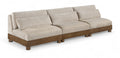 Tobin 120" Taupe Chenille Fabric Upholstered 3pc. Modular Sofa - S3B