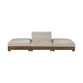 Tobin 120" Taupe Chenille Fabric Upholstered 3pc. Modular Sofa - S3C