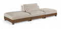 Tobin 120" Taupe Chenille Fabric Upholstered 3pc. Modular Sofa - S3C