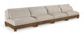 Tobin 160" Taupe Chenille Fabric Upholstered 4pc. Modular Sofa - S4B
