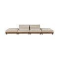 Tobin 160" Taupe Chenille Fabric Upholstered 4pc. Modular Sofa - S4C