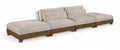 Tobin 160" Taupe Chenille Fabric Upholstered 4pc. Modular Sofa - S4C