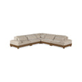 Tobin 127.75" Taupe Chenille Fabric Upholstered 5pc. Modular Sectional - Sec5B