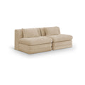 Sinclair 76" Beige Chenille Fabric Upholstered 2pc. Modular Sofa - S76A