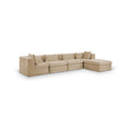 Sinclair 152" Beige Chenille Fabric Upholstered 5Pc. Modular Sectional - Sec5A