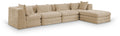 Sinclair 152" Beige Chenille Fabric Upholstered 5Pc. Modular Sectional - Sec5A