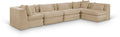 Sinclair 152" Beige Chenille Fabric Upholstered 5Pc. Modular Sectional - Sec5D