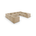 Sinclair 152" Chenille Fabric Upholstered 8Pc. Modular Sectional