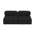 Anastasia 68" Boucle Fabric Upholstered 2pc. Armless Modular Loveseat