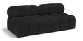 Anastasia 68" Boucle Fabric Upholstered 2pc. Armless Modular Loveseat