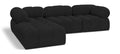 Anastasia 102" Black Boucle Fabric Upholstered 4pc. Modular Sectional - Sec4B
