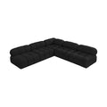 Anastasia 102" Black Boucle Fabric Upholstered 5pc. Modular Sectional - Sec5C