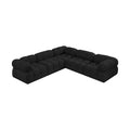 Anastasia 102" Black Boucle Fabric Upholstered 5pc. Modular Sectional - Sec5D