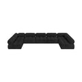 Anastasia 170" Black Boucle Fabric Upholstered 7pc. Modular Sectional - Sec7A