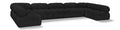 Anastasia 170" Black Boucle Fabric Upholstered 7pc. Modular Sectional - Sec7A