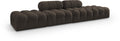 Anastasia 136" Brown Boucle Fabric Upholstered 4pc. Modular Sofa - S136C