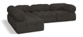 Anastasia 102" Brown Boucle Fabric Upholstered 4pc. Modular Sectional - Sec4A